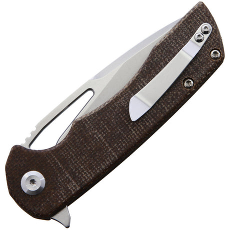 Kansept Knives Kyro Framelock Brown Micarta