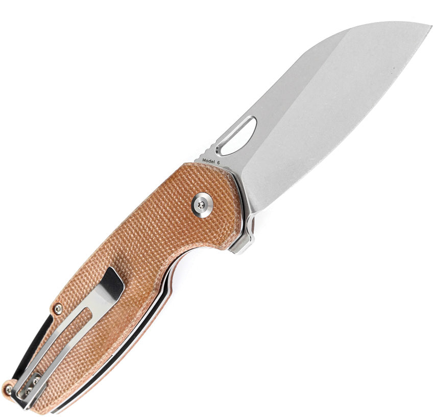 Kansept Knives Model 6 Linerlock Brn Micarta