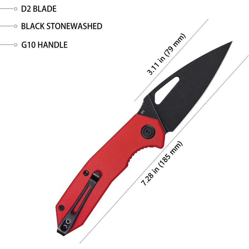 Kubey Coeus Linerlock Black Red