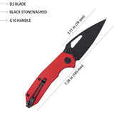 Kubey Coeus Linerlock Black Red