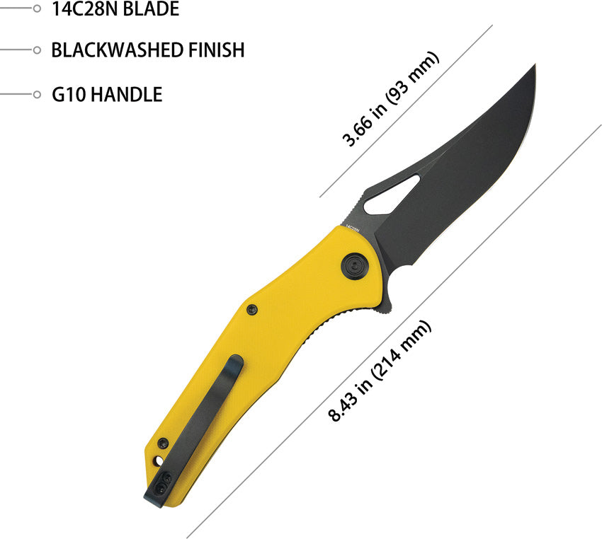 Kubey Phemius Linerlock Yellow