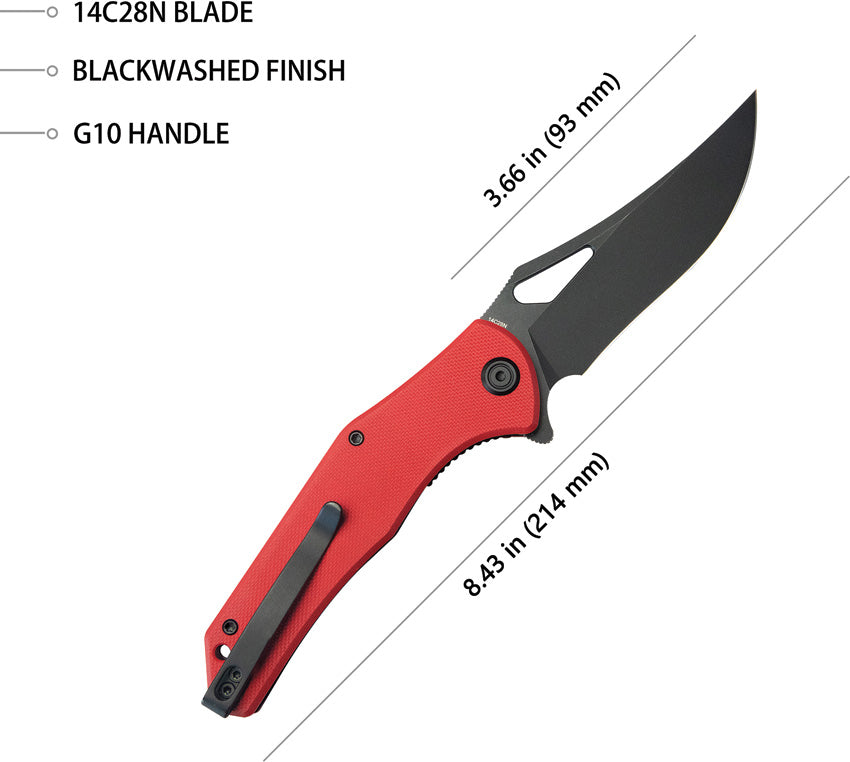 Kubey Phemius Linerlock Red