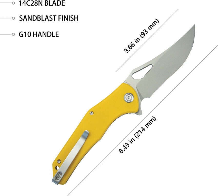 Kubey Phemius Linerlock Yellow