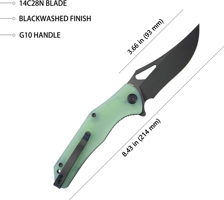 Kubey Phemius Linerlock Jade