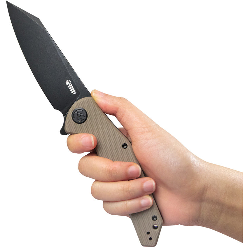 Kubey Flash Linerlock Tan