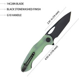 Kubey Dugu Linerlock Jade