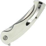 Kubey Scimitar Linerlock White