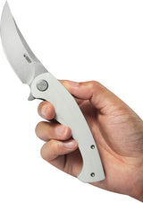 Kubey Scimitar Linerlock White