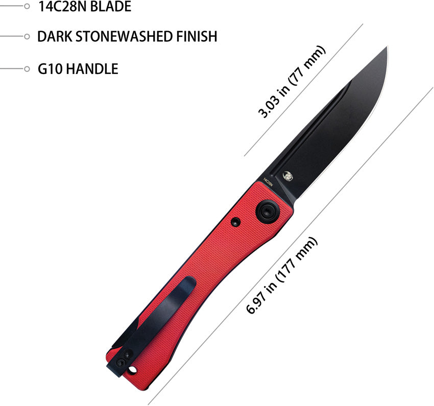 Kubey Akino Lockback Red G10