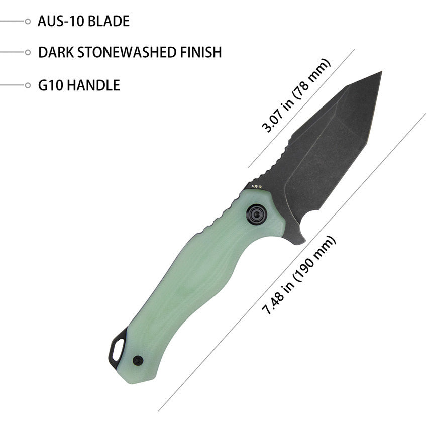 Kubey Golf EDC Fixed Blade Jade