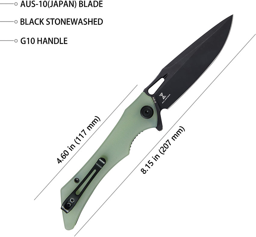 Kubey Raven Linerlock Black Jade