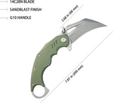 Kubey Wrath Karambit Green