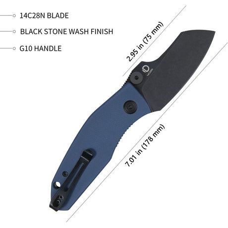 Kubey Monsterdog Linerlock Blk Blue