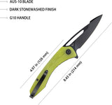 Kubey Merced Linerlock Yellow