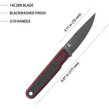 Kubey JL Fixed Blade Black/Red