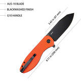 Kubey Master Chief Linerlock Orange