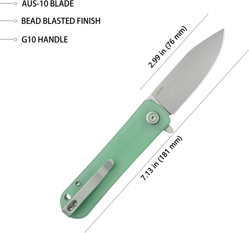 Kubey NEO Linerlock Jade