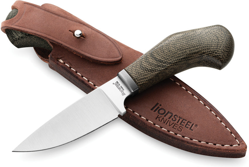 LionSTEEL Willy Fixed Blade Green Canvas