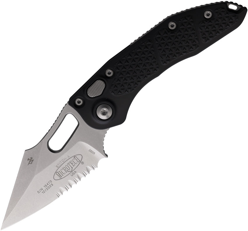 Microtech Auto Stitch S/E Button Lock PS