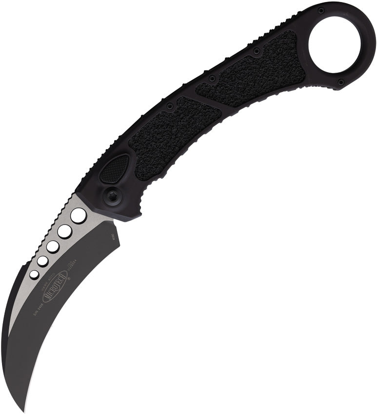 Microtech Auto Hawk Button Lock Black