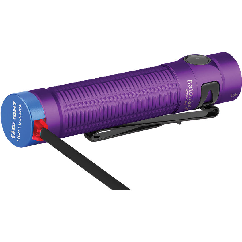 Olight Baton 3 Pro Flashlight Purple