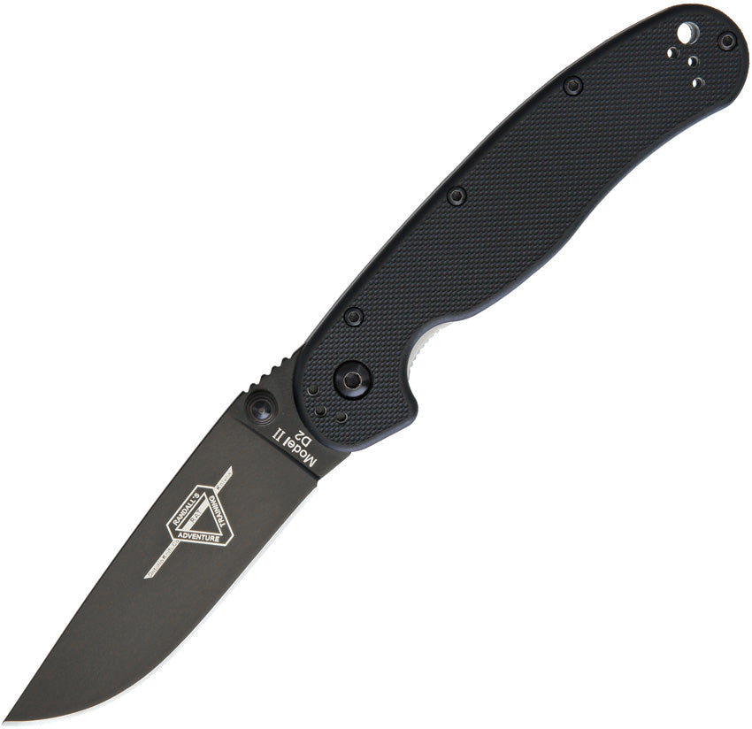 Ontario RAT II Linerlock Black D2