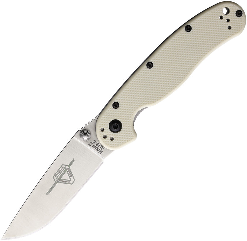 Ontario RAT II Linerlock Ivory G10