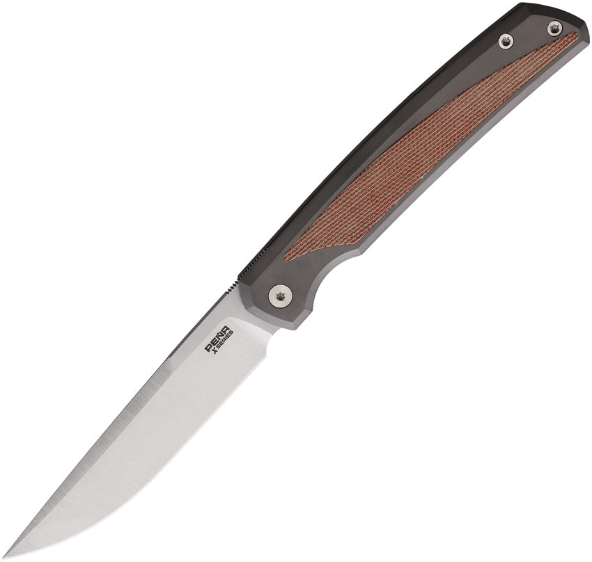 Pena Knives Sicario Framelock Brown Mic