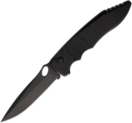 Piranha Knives Auto Predator Button Lock Blk
