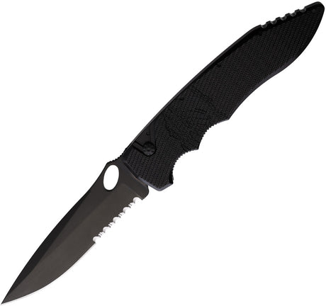 Piranha Knives Auto Predator Button Lock Blk