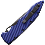 Piranha Knives Auto Predator Button Lock Blu