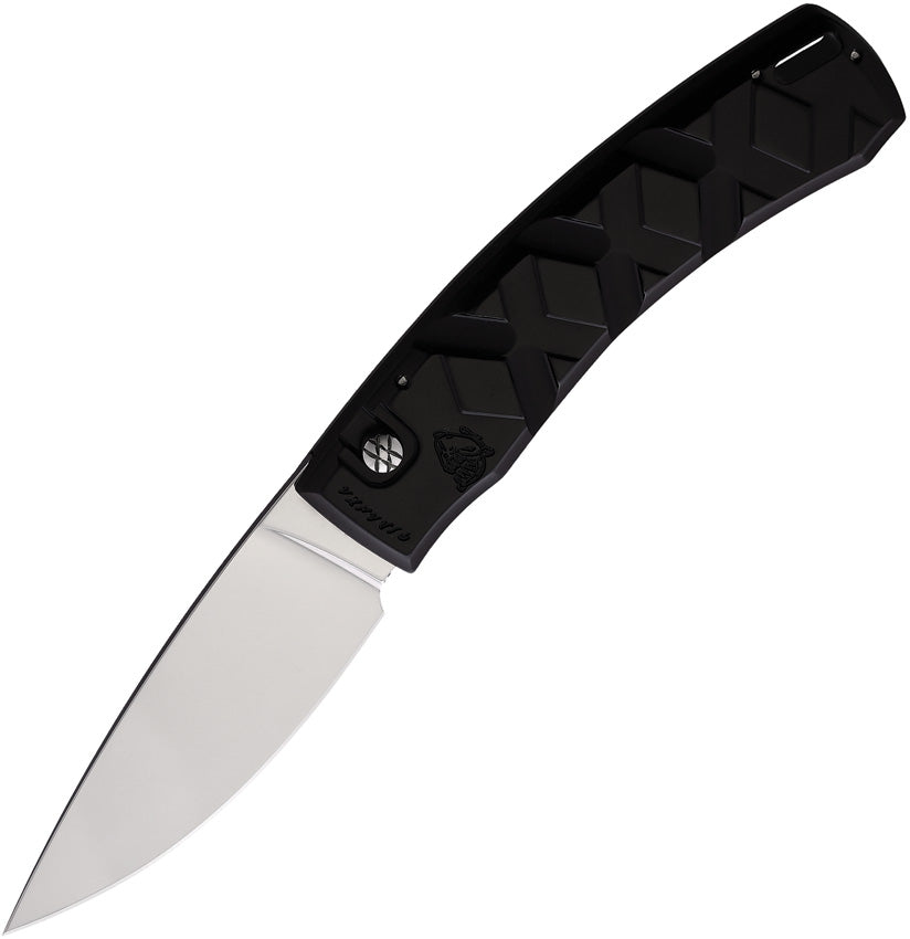 Piranha Knives Auto X Button Lock Black
