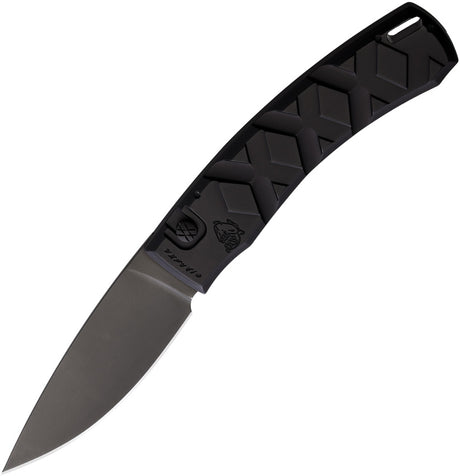 Piranha Knives Auto X Button Lock Black