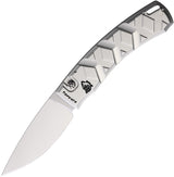 Piranha Knives Auto X Button Lock Silver