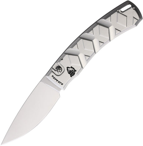 Piranha Knives Auto X Button Lock Silver