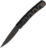 Piranha Knives Auto Virus Button Lock Black