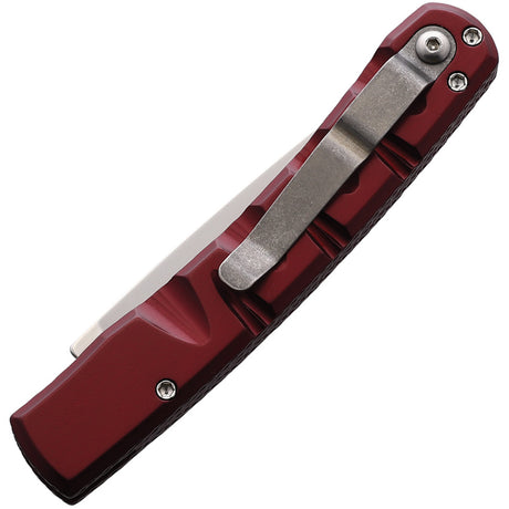 Piranha Knives Auto Pocket Button Lock Red