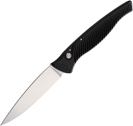Piranha Knives Auto DNA Button Lock Black