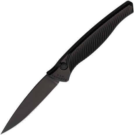 Piranha Knives Auto DNA Button Lock Black