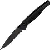 Piranha Knives Auto DNA Button Lock Black