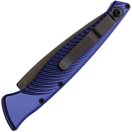 Piranha Knives Auto DNA Button Lock Blue