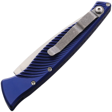 Piranha Knives Auto DNA Button Lock Blue