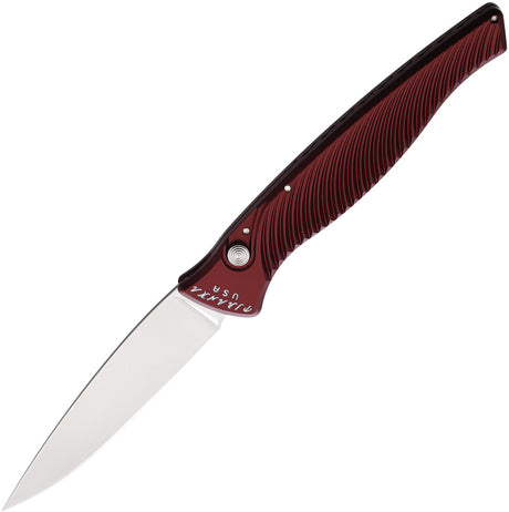 Piranha Knives Auto DNA Button Lock Red