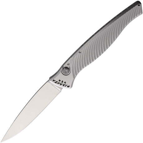 Piranha Knives Auto DNA Button Lock Silver