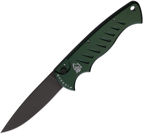 Piranha Knives Auto Pocket Button Lock Grn
