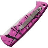 Piranha Knives Auto Pocket Button Lock Pink