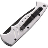 Piranha Knives Auto Pocket Button Lock Silver