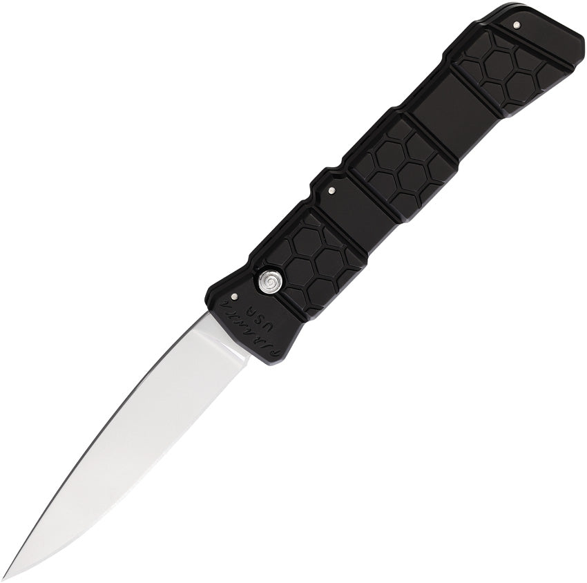 Piranha Knives Auto 21 Button Lock Black