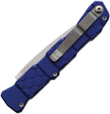 Piranha Knives Auto 21 Button Lock Blue