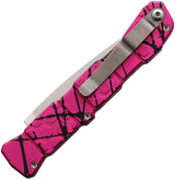 Piranha Knives Auto 21 Button Lock Pink